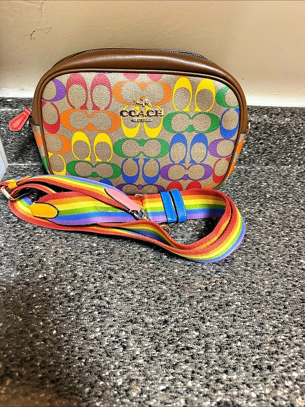 Coach Jamie Camera Bag In Rainbow Signature Canvas